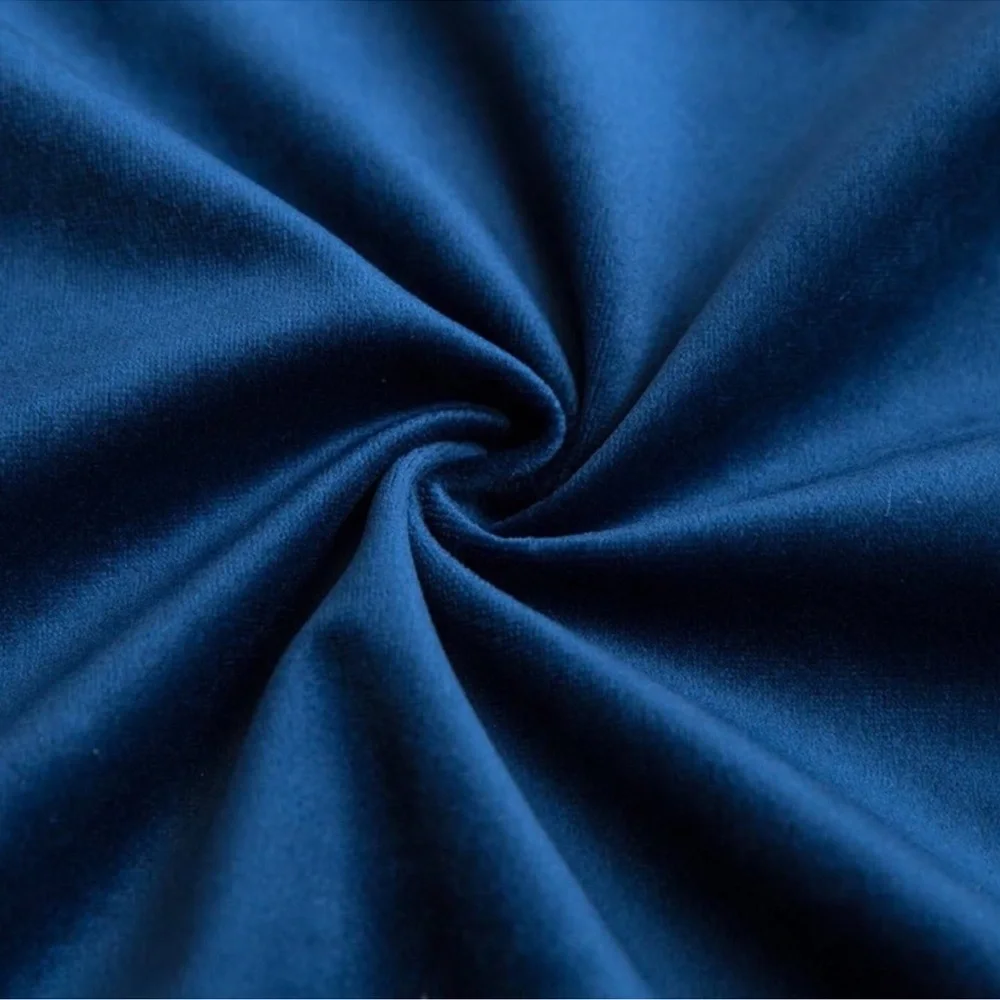 🆕 2 Saphire Navy Blue VELVET Euro Accent Pillow Covers Luxury High End Hotel NWT